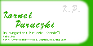 kornel puruczki business card